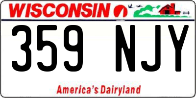 WI license plate 359NJY