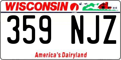 WI license plate 359NJZ