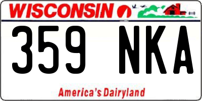 WI license plate 359NKA