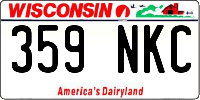 WI license plate 359NKC