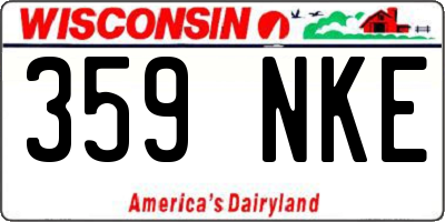 WI license plate 359NKE