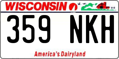 WI license plate 359NKH