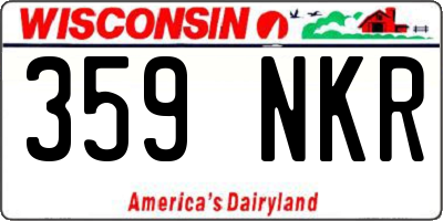 WI license plate 359NKR