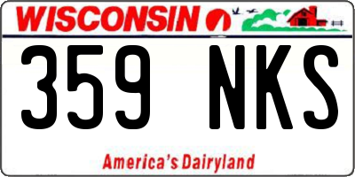 WI license plate 359NKS