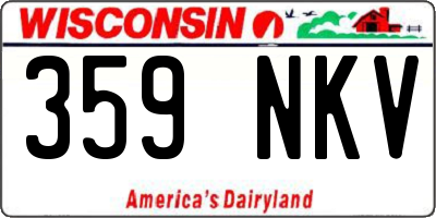 WI license plate 359NKV