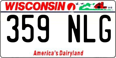 WI license plate 359NLG