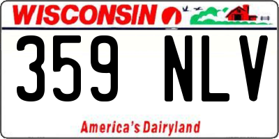 WI license plate 359NLV