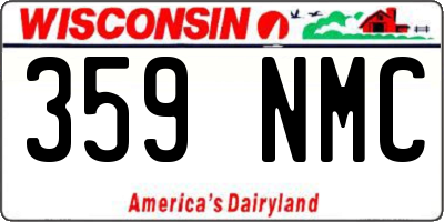 WI license plate 359NMC
