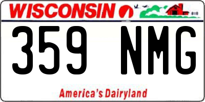 WI license plate 359NMG