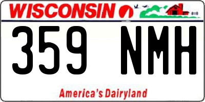WI license plate 359NMH