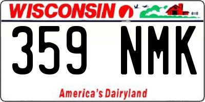 WI license plate 359NMK