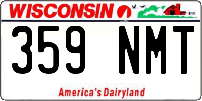 WI license plate 359NMT