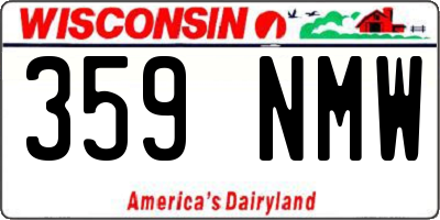 WI license plate 359NMW