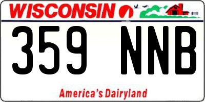 WI license plate 359NNB