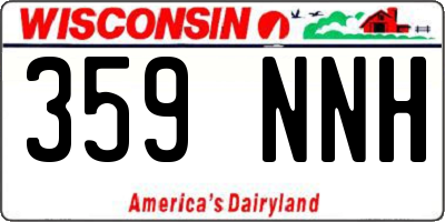 WI license plate 359NNH