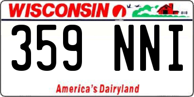 WI license plate 359NNI