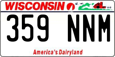 WI license plate 359NNM