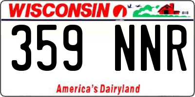 WI license plate 359NNR