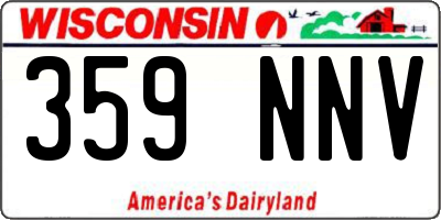 WI license plate 359NNV