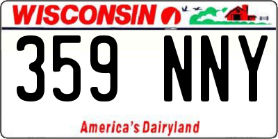 WI license plate 359NNY
