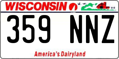 WI license plate 359NNZ