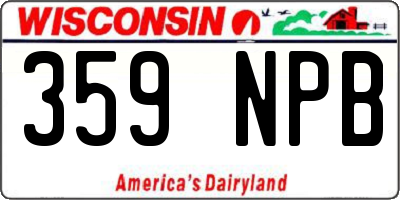 WI license plate 359NPB