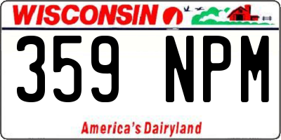 WI license plate 359NPM