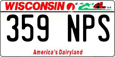 WI license plate 359NPS