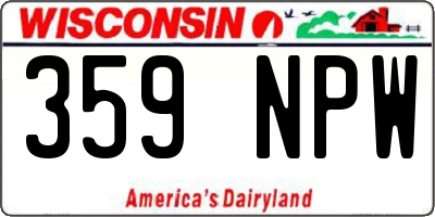 WI license plate 359NPW