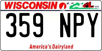 WI license plate 359NPY