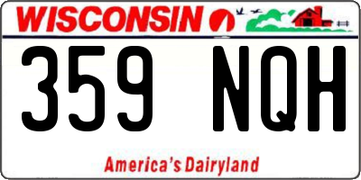 WI license plate 359NQH