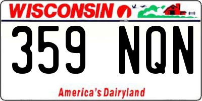 WI license plate 359NQN
