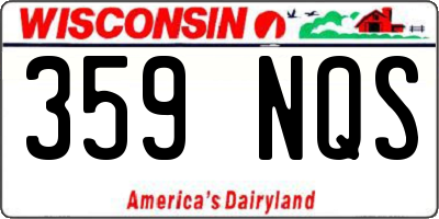 WI license plate 359NQS