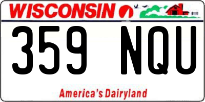 WI license plate 359NQU