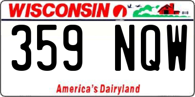 WI license plate 359NQW
