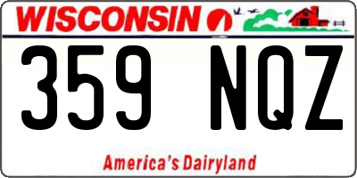 WI license plate 359NQZ