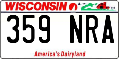 WI license plate 359NRA