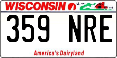 WI license plate 359NRE