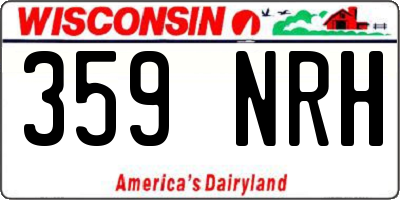 WI license plate 359NRH