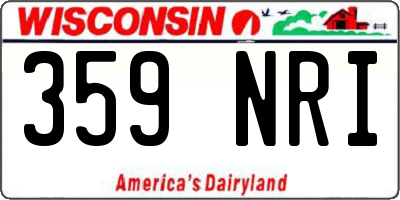 WI license plate 359NRI
