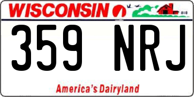 WI license plate 359NRJ