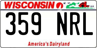 WI license plate 359NRL