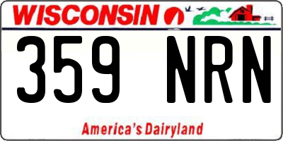 WI license plate 359NRN