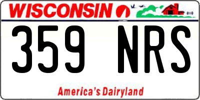 WI license plate 359NRS