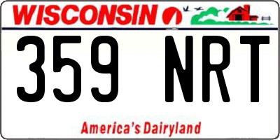 WI license plate 359NRT