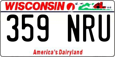 WI license plate 359NRU
