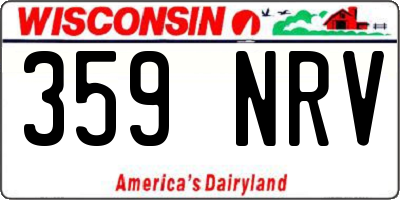 WI license plate 359NRV