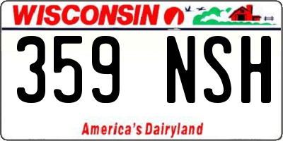 WI license plate 359NSH