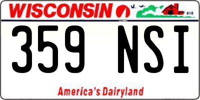 WI license plate 359NSI