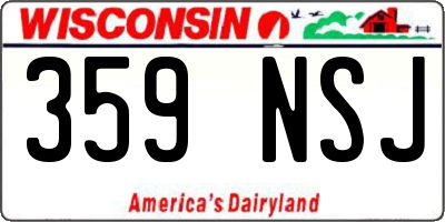 WI license plate 359NSJ